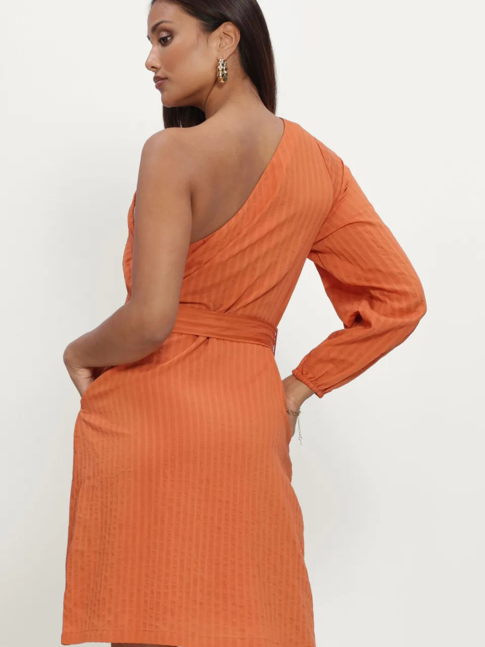 Another Label Dames Jurken Dua Dress L/s - Oranje, foto 3