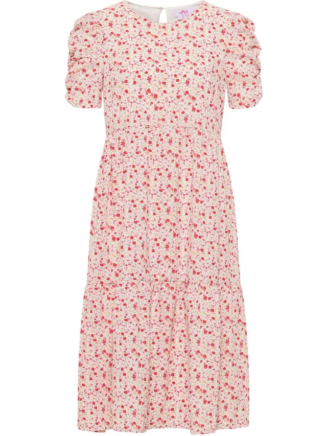 MyMo midi-jurk Nolie Wit Veelkleurig