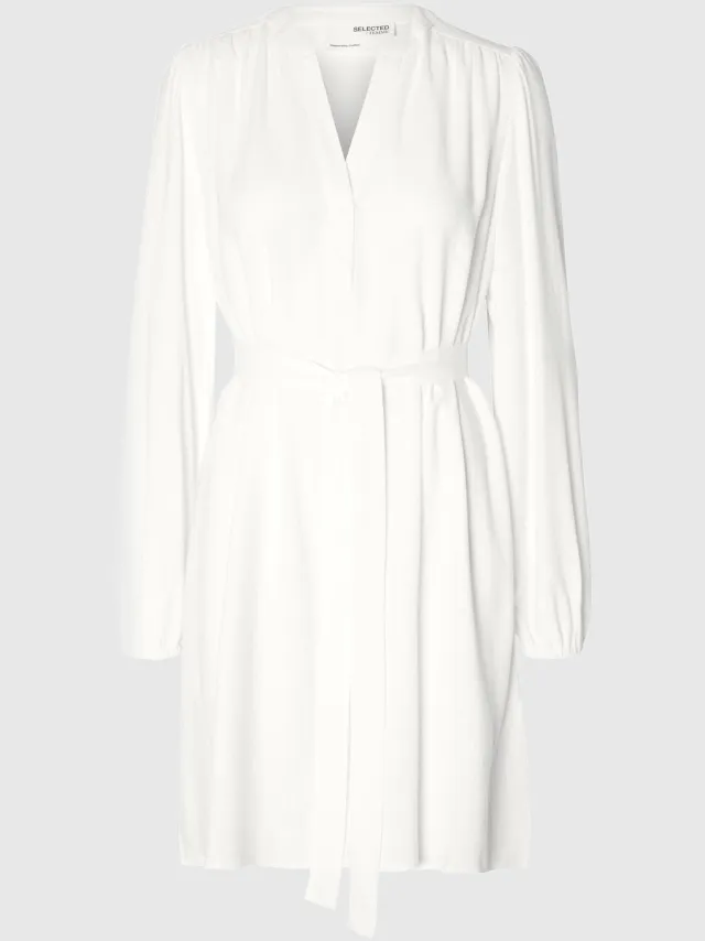 Selected Mini jurk Viscosemix Snow White