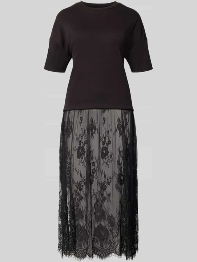 Only Vloeiende vrijetijdsjurk met kant model 'TAHLIA' zwart, foto 2