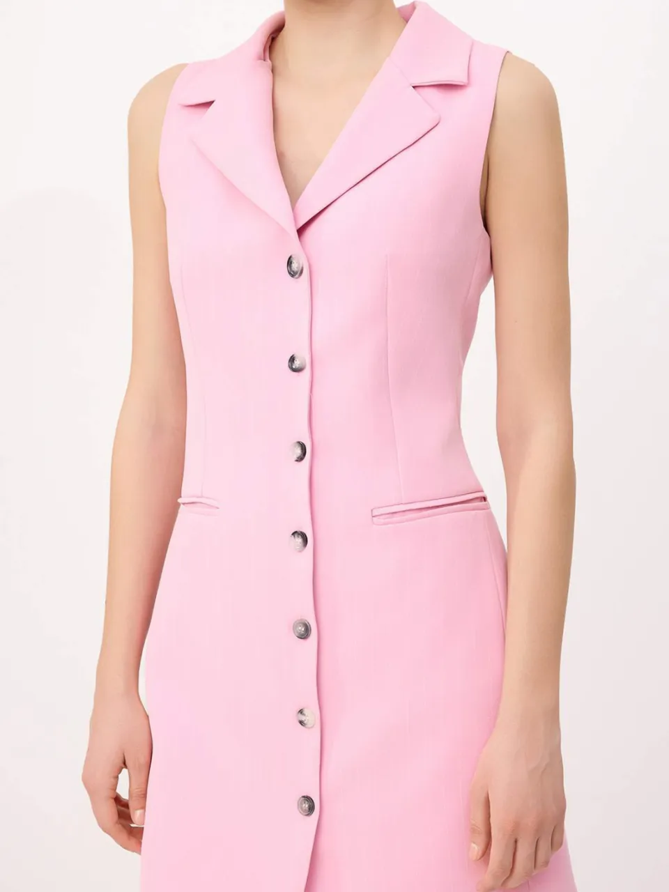 Trendyol TRENDYOLMİLLA Dames Roze Gestreept Kort / Mini Mouwloos Avond / Dagelijks Blazer Jurk Jurken, foto 2