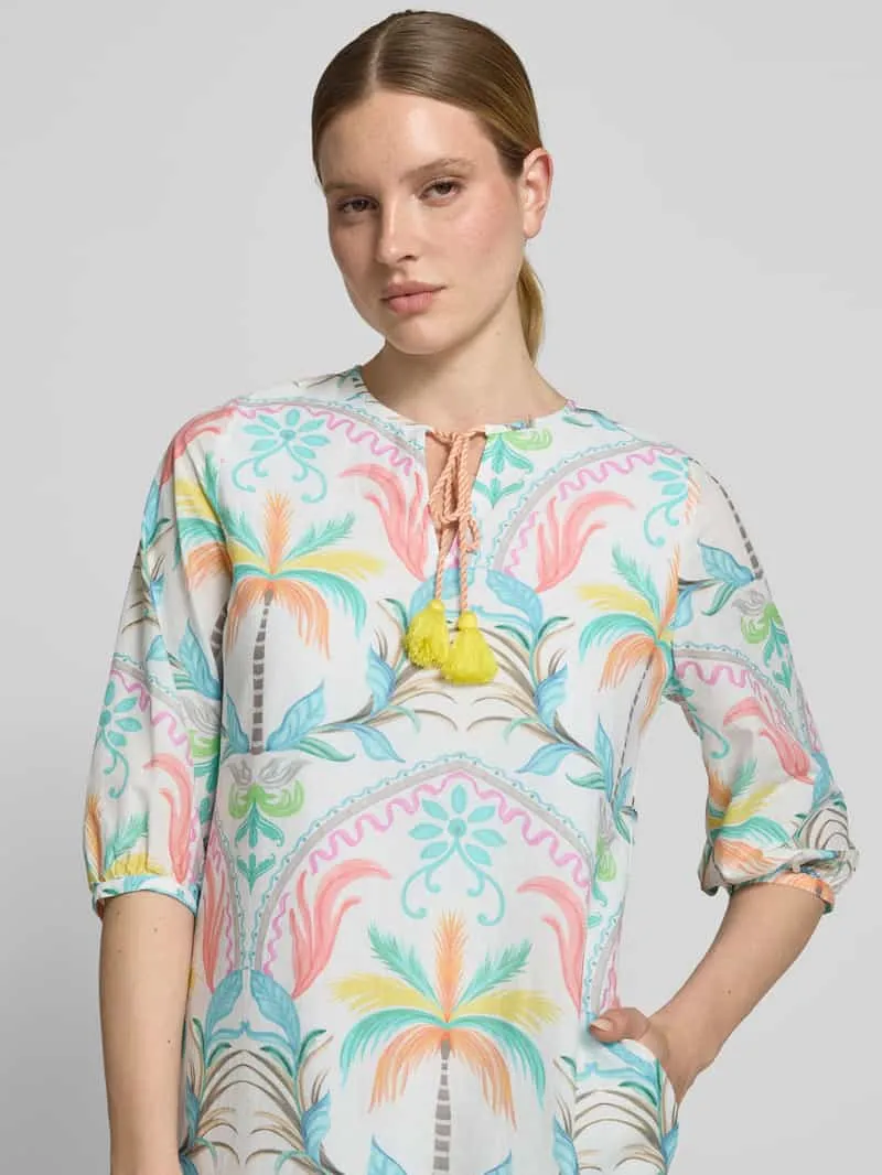 Emily Van den Bergh relaxed fit midi-jurk met druppelvormige hals offwhite, foto 5