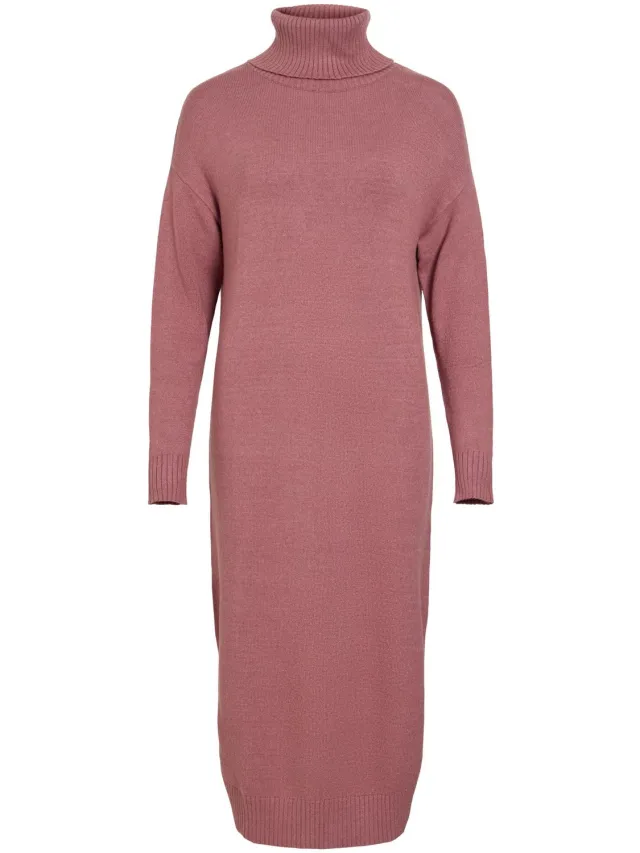 Vila maxi-jurk Col Rose Brown1