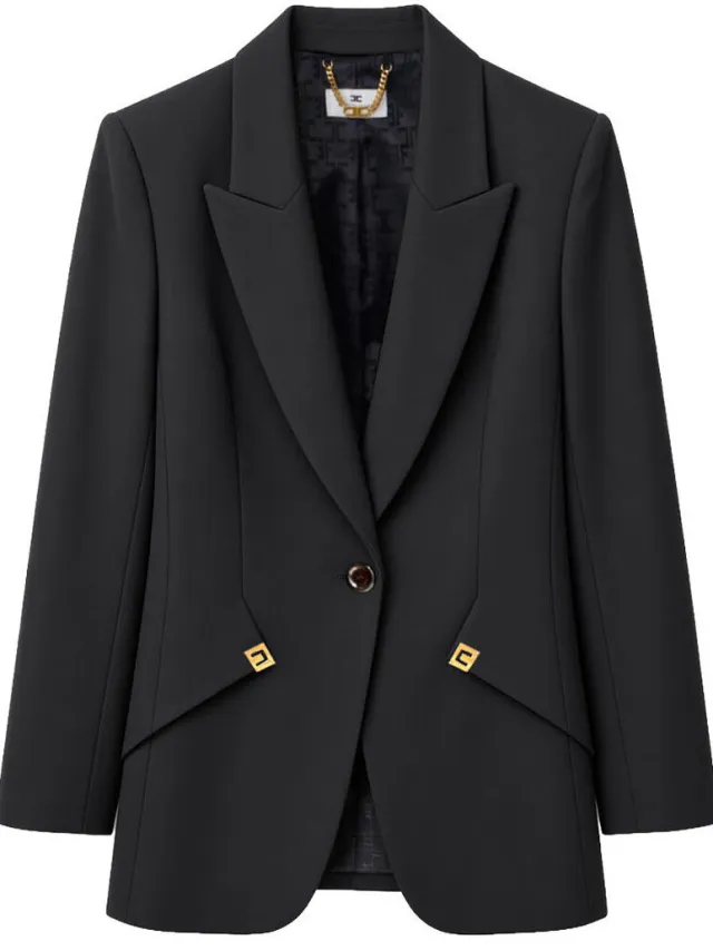 Elisabetta Franchi Lange Jurk Elisabetta Franchi tp00267e2-110 Zwart