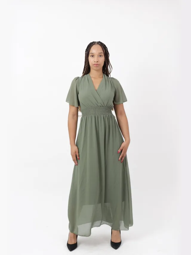 Elara Maxikleid Khaki