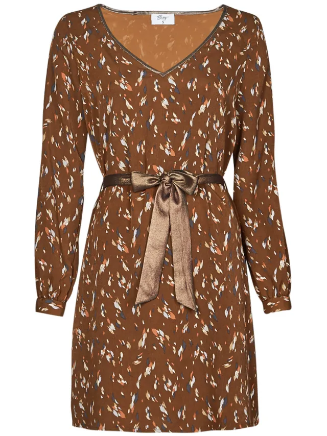 Betty London Korte Jurk Betty London PARRI Bruin