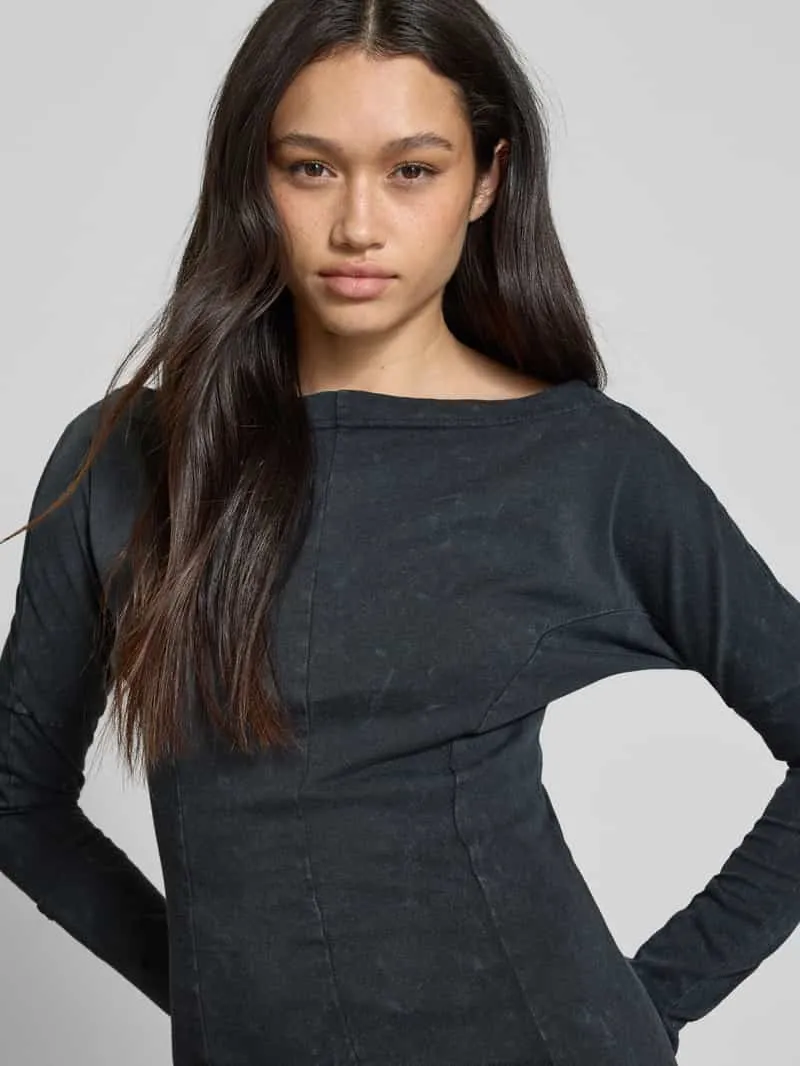 Weekday Mini-jurk met boothals, model 'Robin' zwart, foto 4