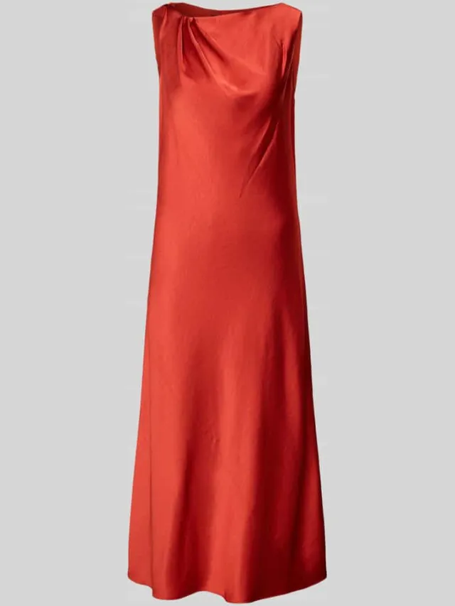 Ted Baker relaxed fit midijurk van satijn model 'Elouize' rood, foto 2