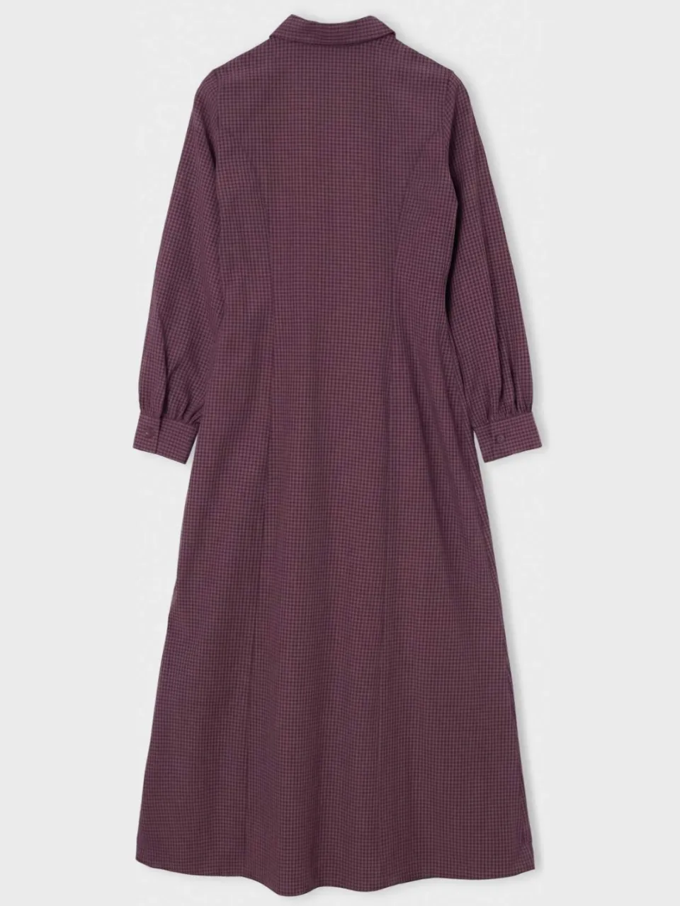 Trendyol Modest Dames Bordeaux Geruit Maxi Lang Blousejurk Modest Jurken, foto 2