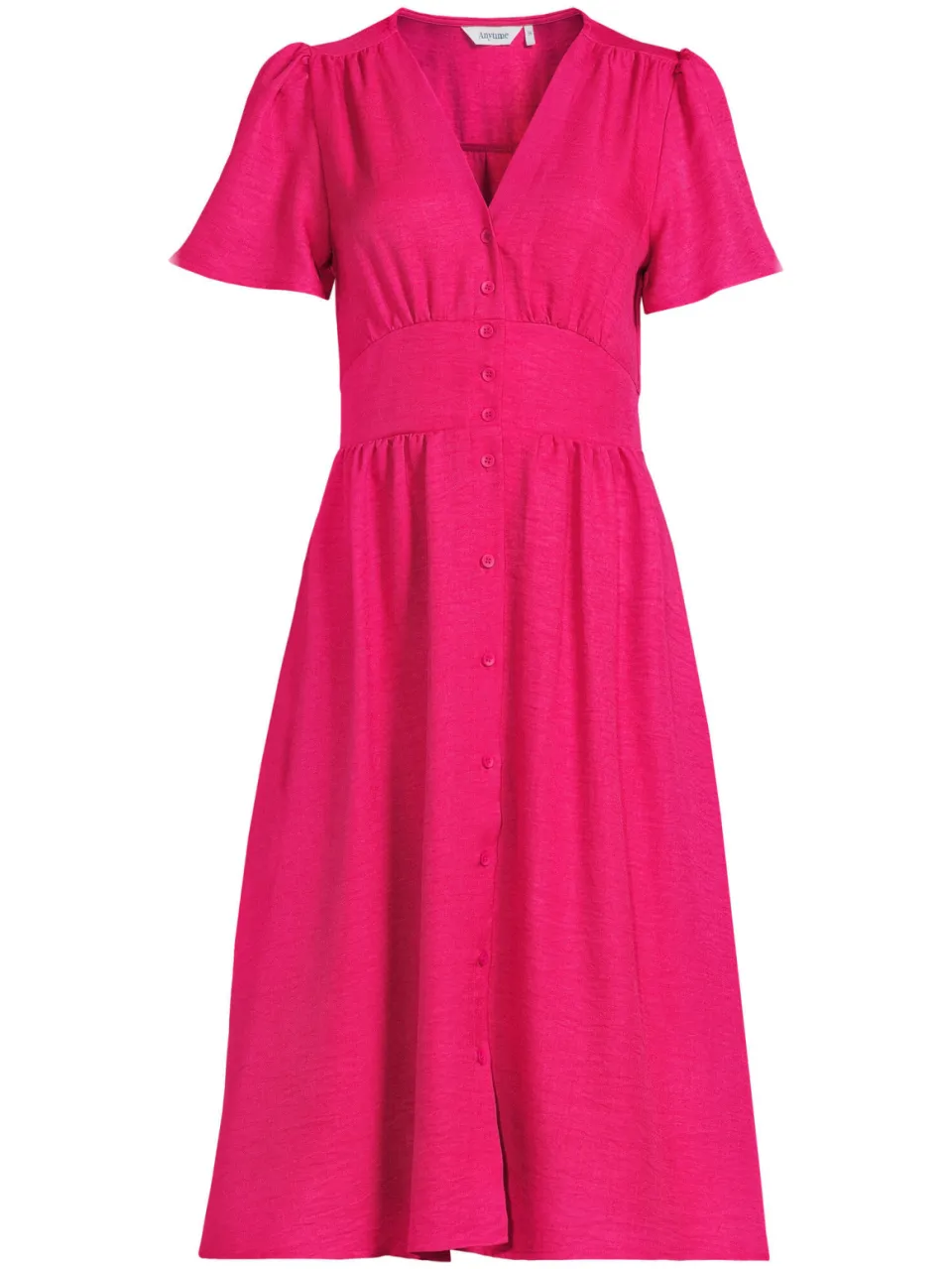 Anytime midi jurk roze, foto 2