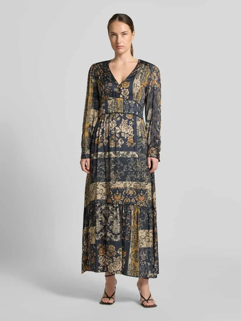 Liu Jo Maxi-jurk van pure viscose Donkerblauw