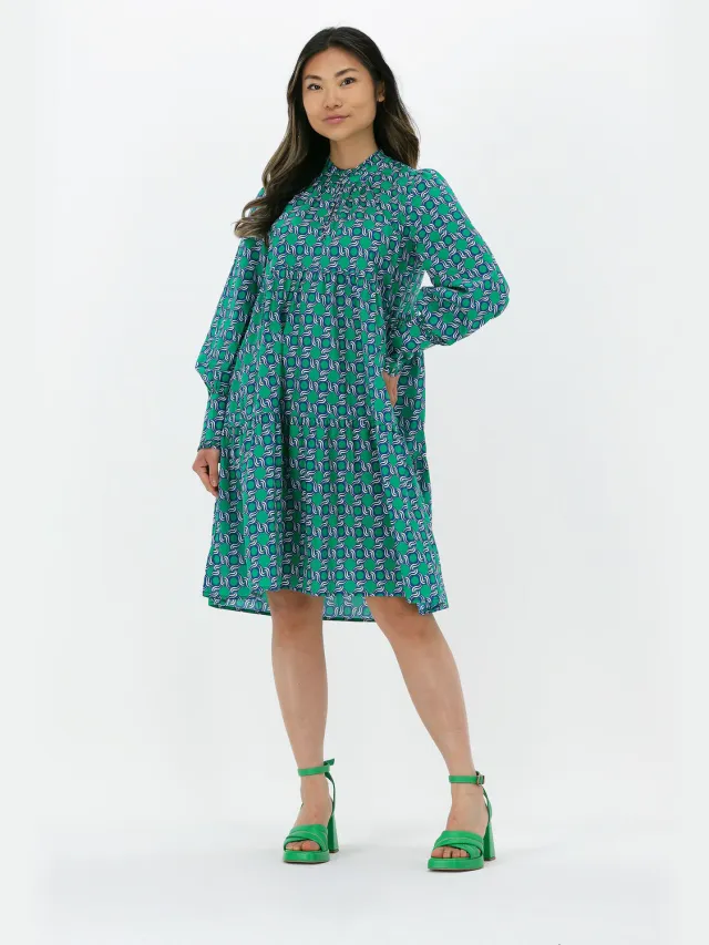DEA KUDIBAL Dames Jurken Kindra Ns (co) - Dress With Balloon Sleeves - Groen