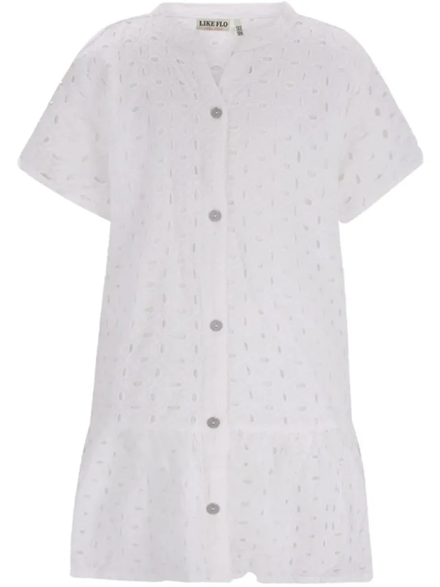 Like Flo F602-5809 Meisjes Jurk Off white