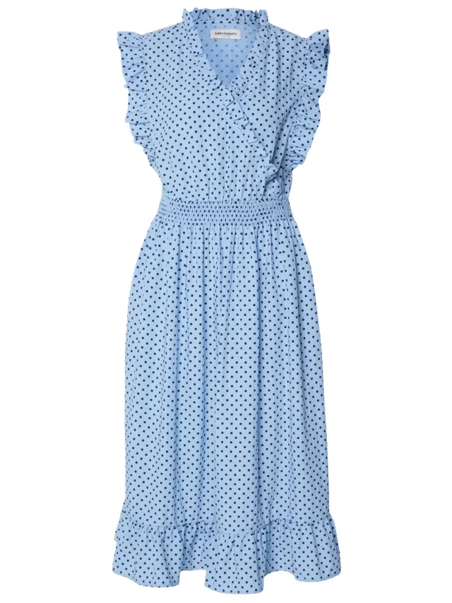 Lollys Laundry Midi-jurk met stippen voor dames (Blauw), foto 2