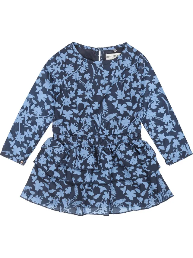 Koko Noko meisjes jurk Navy/Blue navy/licht blauw