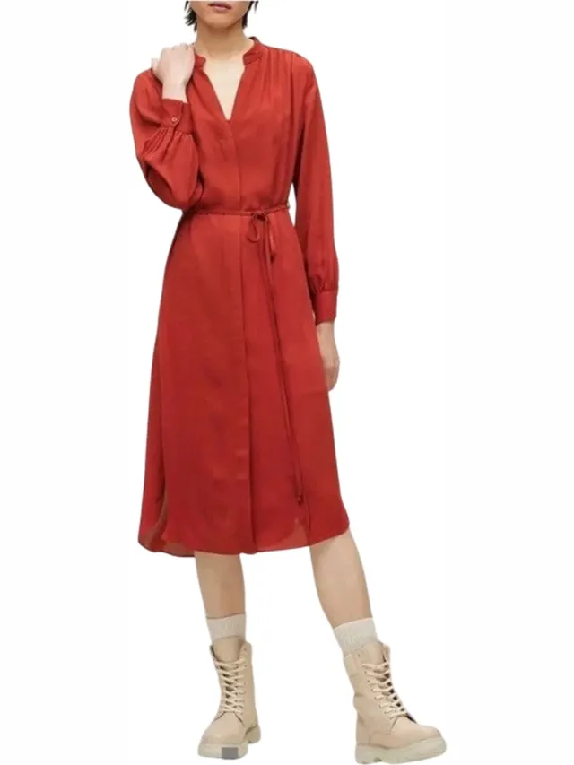 Boss Dibanora 6 Midi Jurk (Rood)
