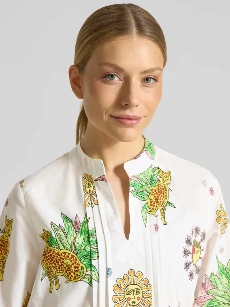 Emily Van den Bergh midi-jurk met V-hals offwhite, foto 4