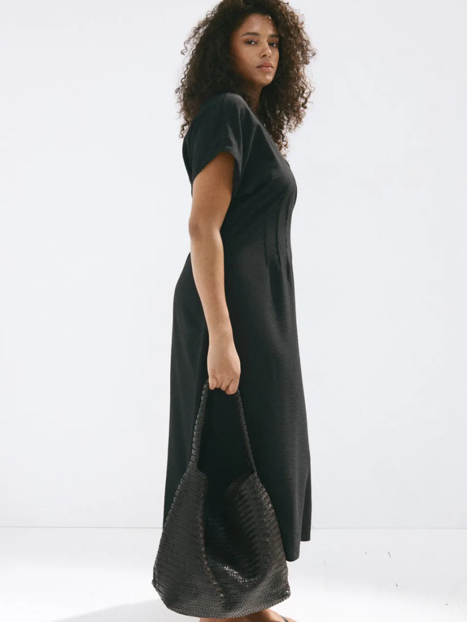 Mango midi zomerjurk - zwart, foto 4
