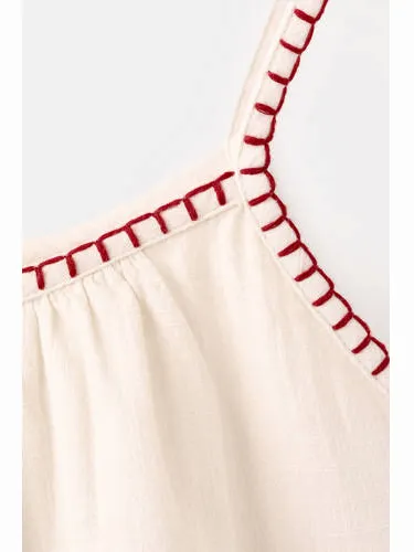 Mango zomerjurk met borduursels ecru, foto 4