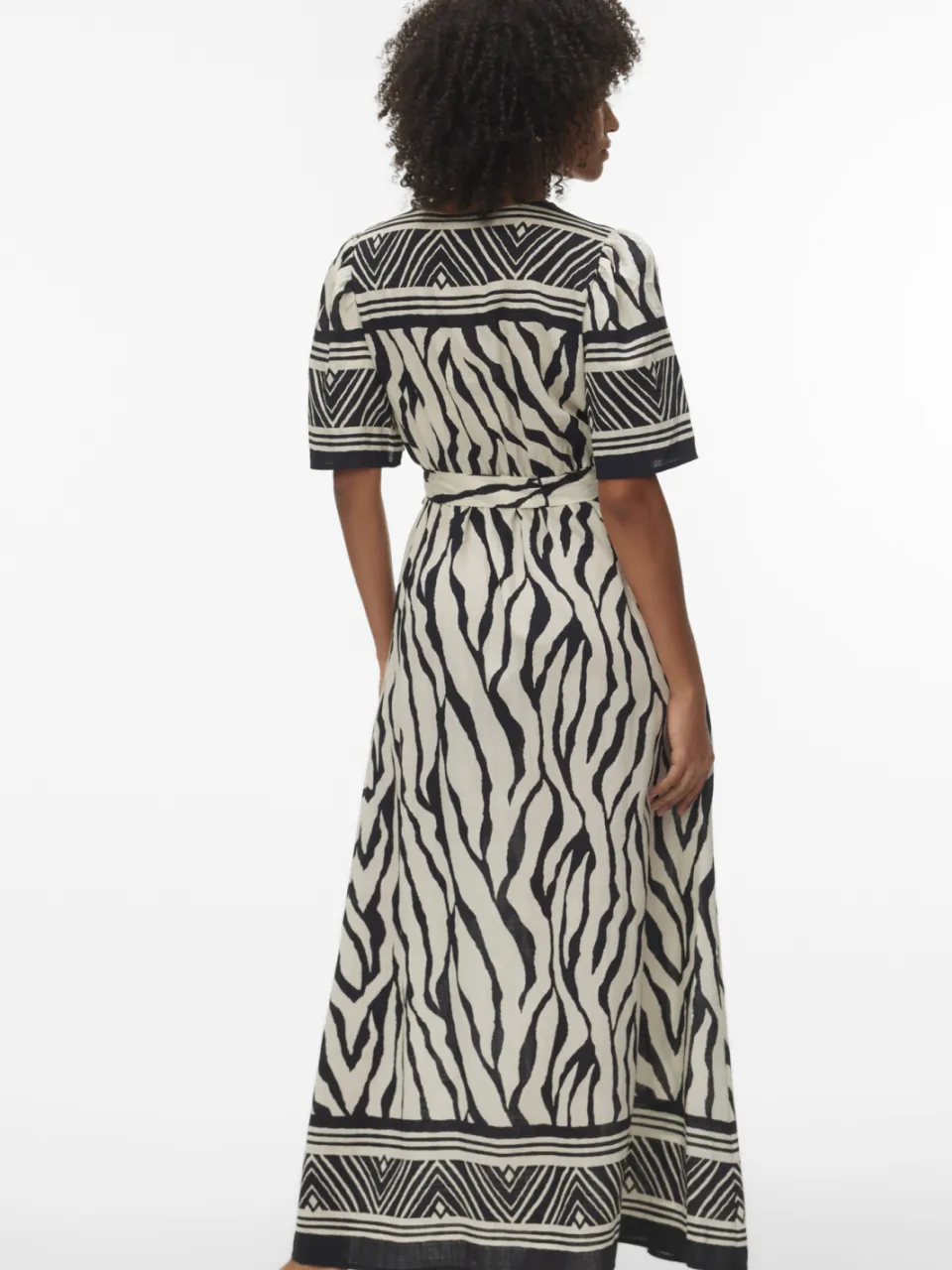 Vero Moda maxi jurk met zebraprint ecru, foto 3