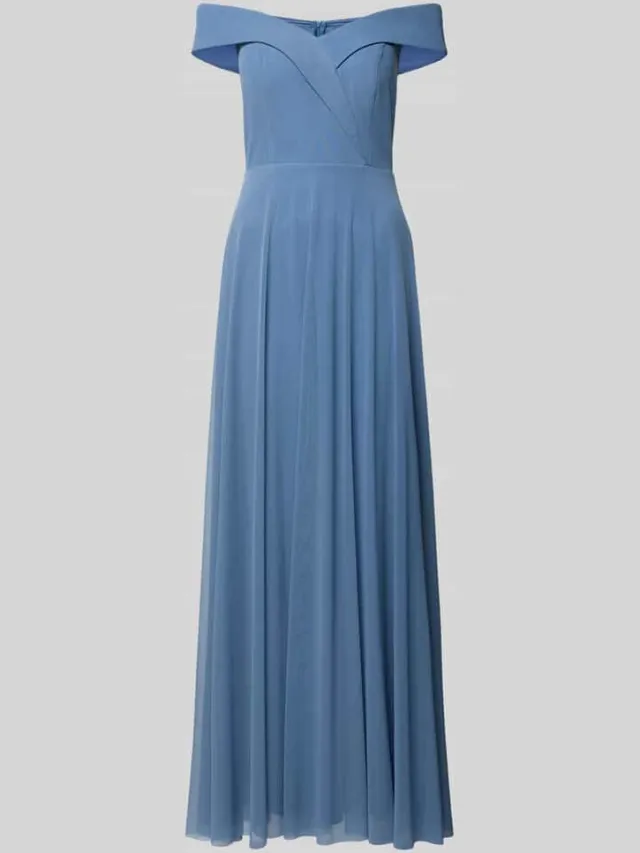 TROYDEN COLLECTION Avondjurk in Off-shoulder-look lichtblauw, foto 2