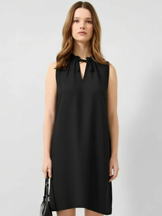 QS female - Jurk viscosemix zwart