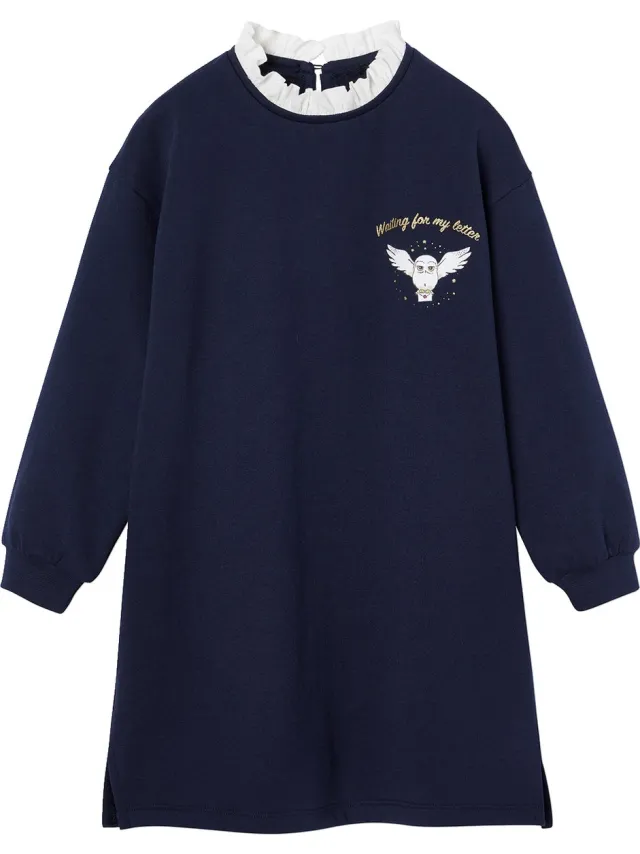 vertbaudet Preppy sweaterjurk met Hedwig-motief Harry Potter® marineblauw