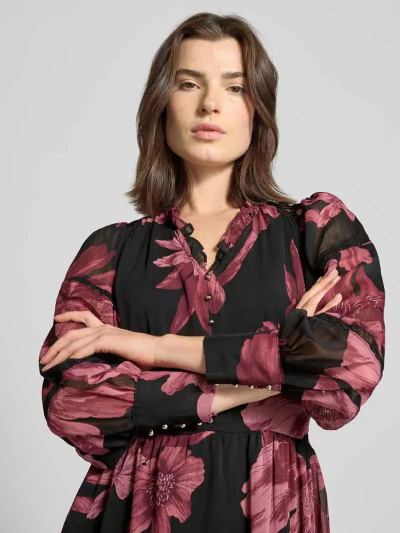 ZABAIONE Knielange jurk met V-hals, model 'DAKOTA' zwart, foto 5
