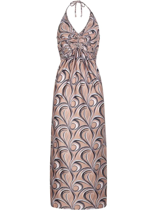 Chic by Lirette Halter jurk Noe-Champagne-L