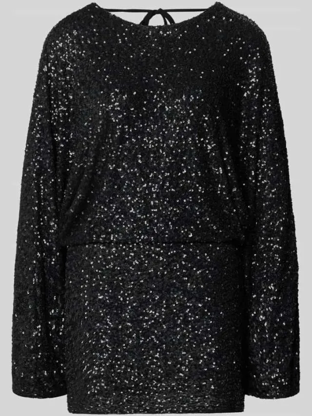 Gina Tricot Minijurk met ronde hals zwart, foto 2
