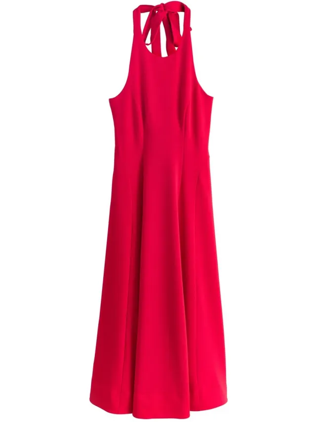 Next Dames - Halflange gelegenheidshalterjurk, petite - Petite - Rood