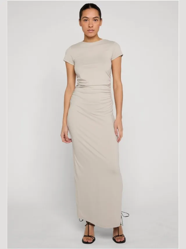 Urban Classics Stretch Jersey Maxi lange jurk - XL - Grijs