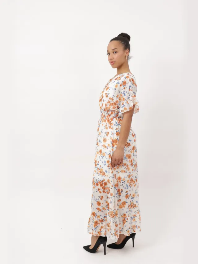 Elara Maxikleid Dunkelorange