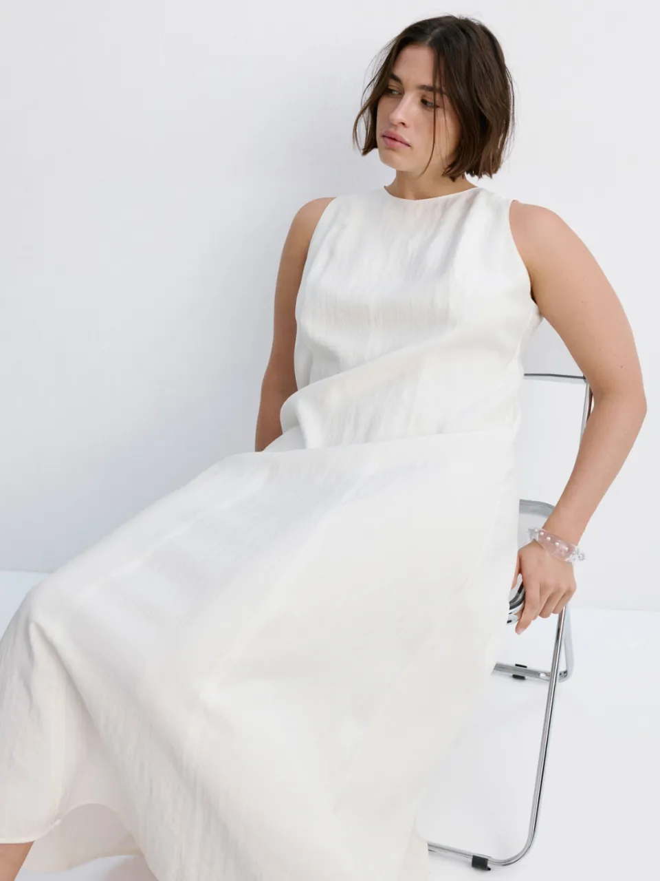 Mango midi zomerjurk - beige, foto 3