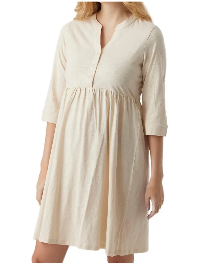 Mamalicious Korte Jurk Mamalicious Levi Lia Beige