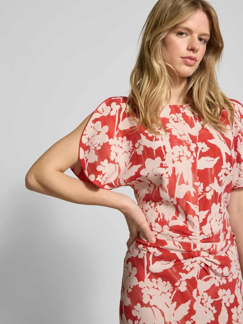 Victoria Beckham Midi-jurk met ronde hals rood, foto 3