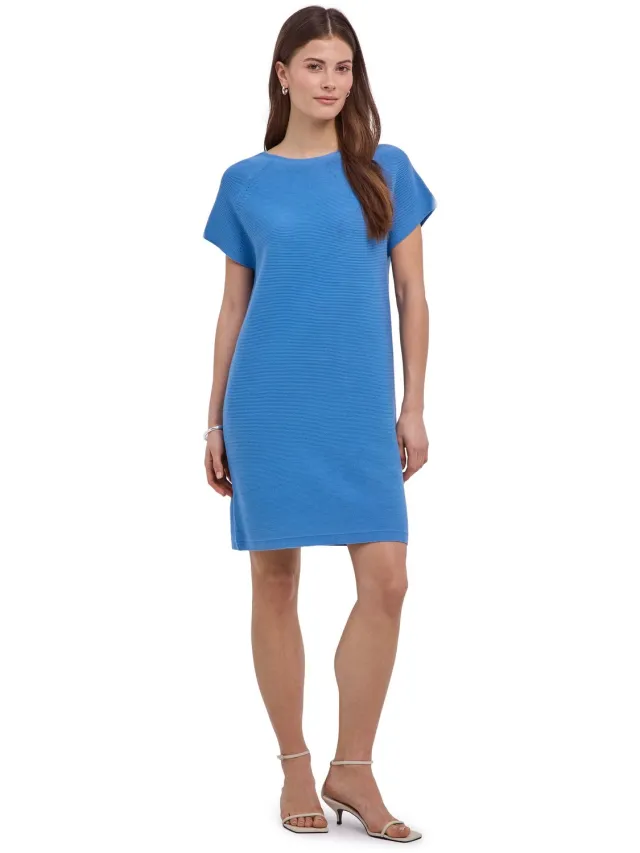 Falke Basic zacht comfortabel katoen jurk dames blauw