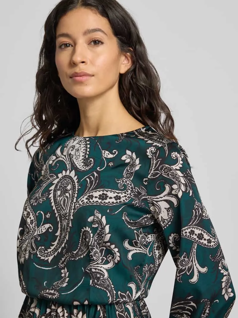 Rinascimento Cocktailjurk met ronde hals groen, foto 4