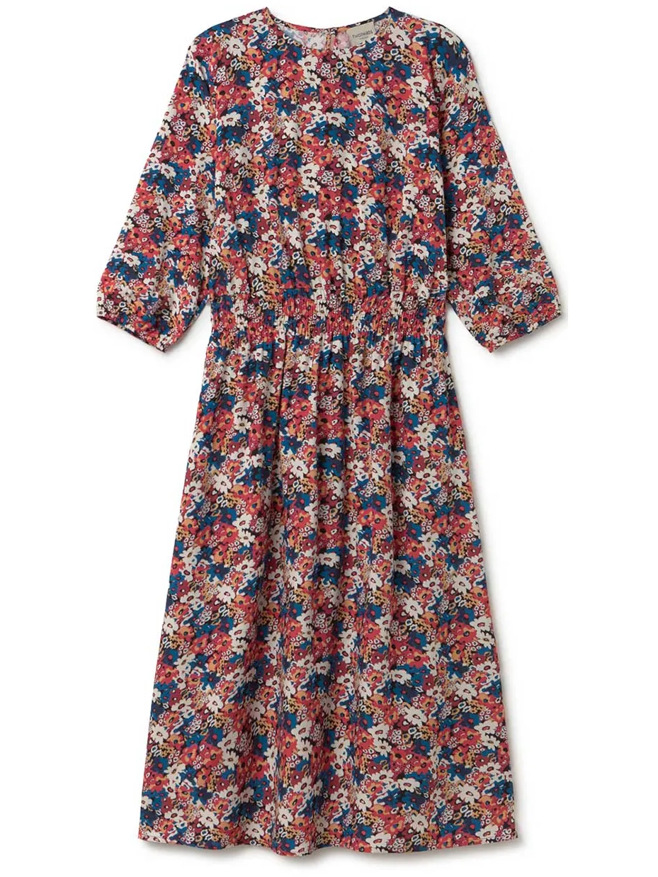 TWOTHIRDS dames vegan Jurk Holzendorf Bloementuinprint donkerblauw, foto 2