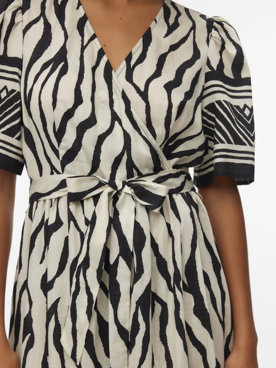 Vero Moda maxi jurk met zebraprint ecru, foto 4