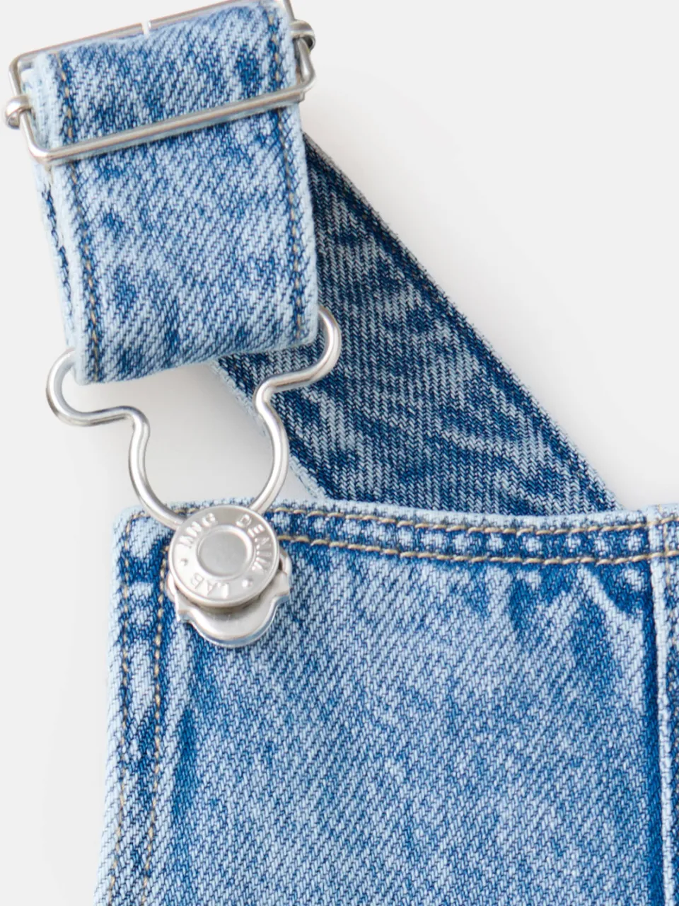 Mango Kids korte spijkerjurk lichtblauw light blue denim, foto 6