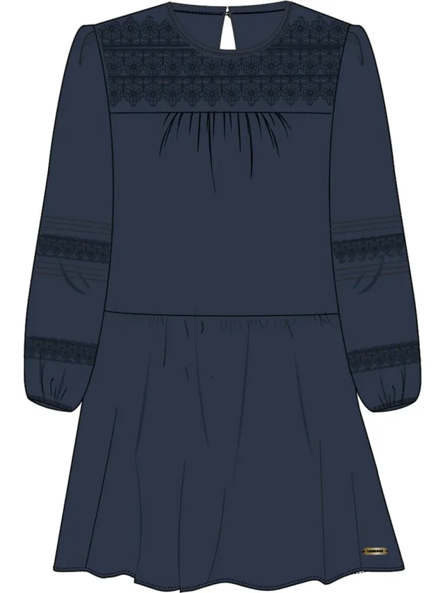 Vingino Parola Meisjes - Jurk - Donkerblauw