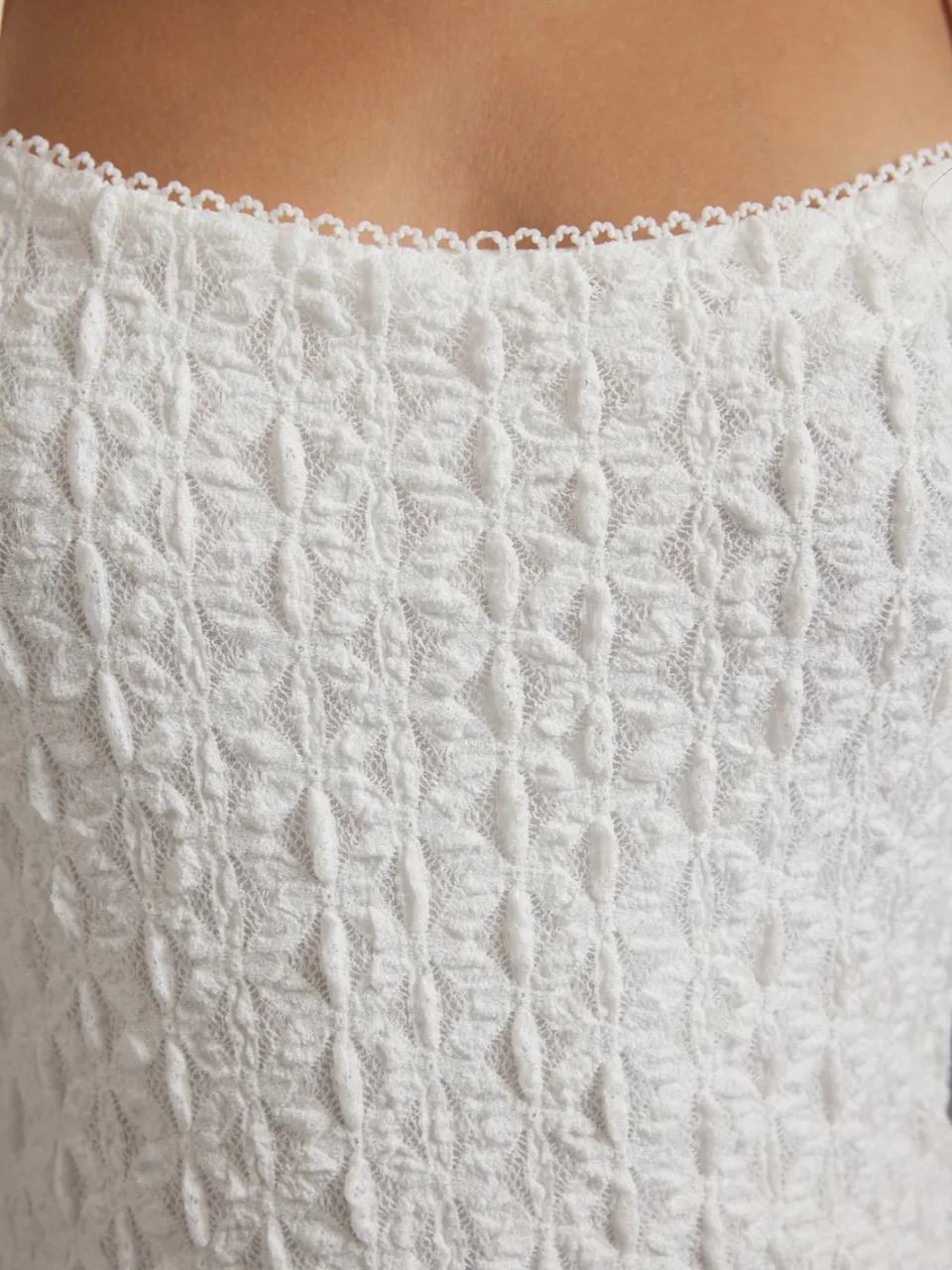 Trendyol TRENDYOLMİLLA Dames Wit Effen Midi Mouwloos Casual A-lijn Jurken, foto 2