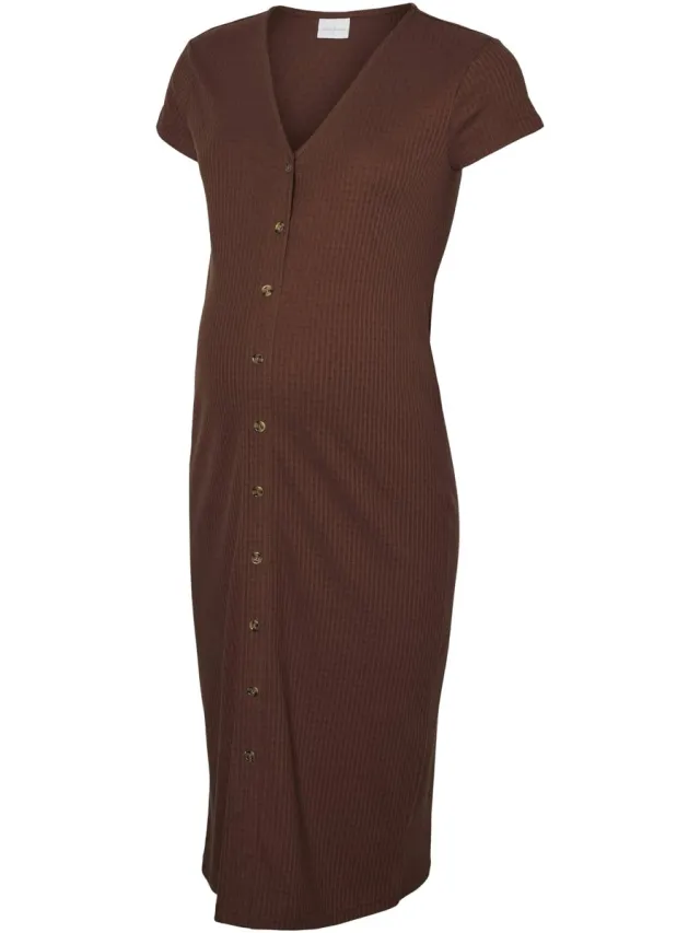 Mamalicious MLYAYA LIA CAP MIDI DRESS 2F - Dames - Maxi jurken Fudgesickle
