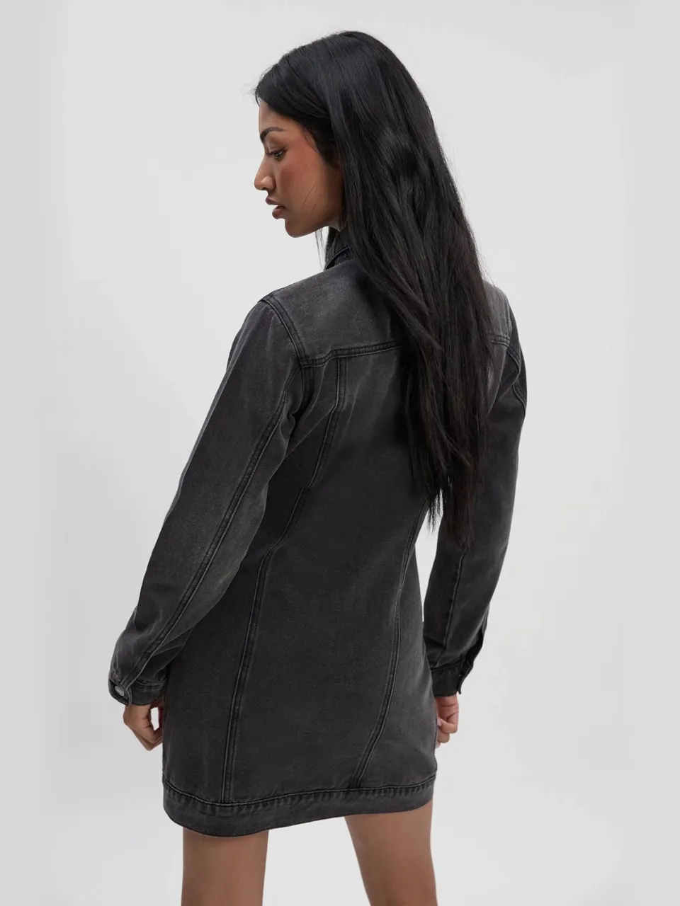 boohoo Dames Western Denim Minijurk, foto 2