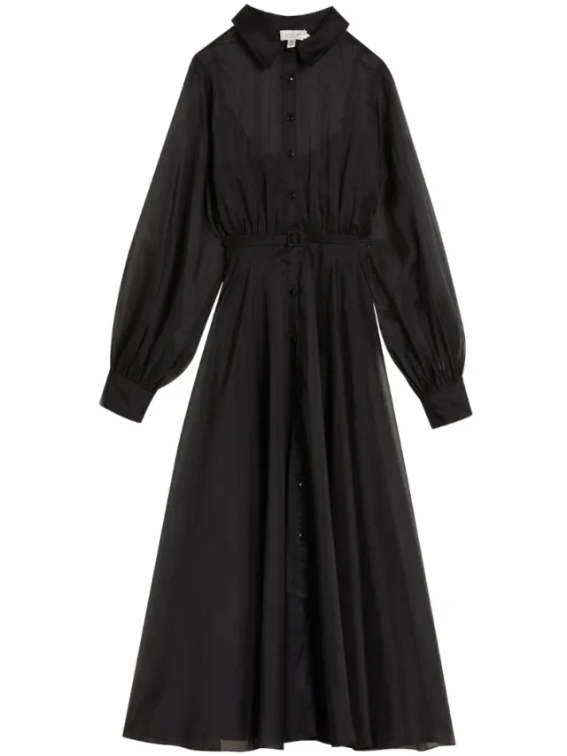 Ted Baker Gibara Doorschijnende Organza Blouse Zwarte Maxi-jurk, foto 2
