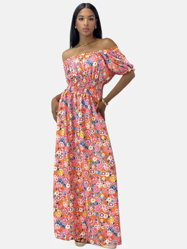 Elara Maxi Kleid Orange