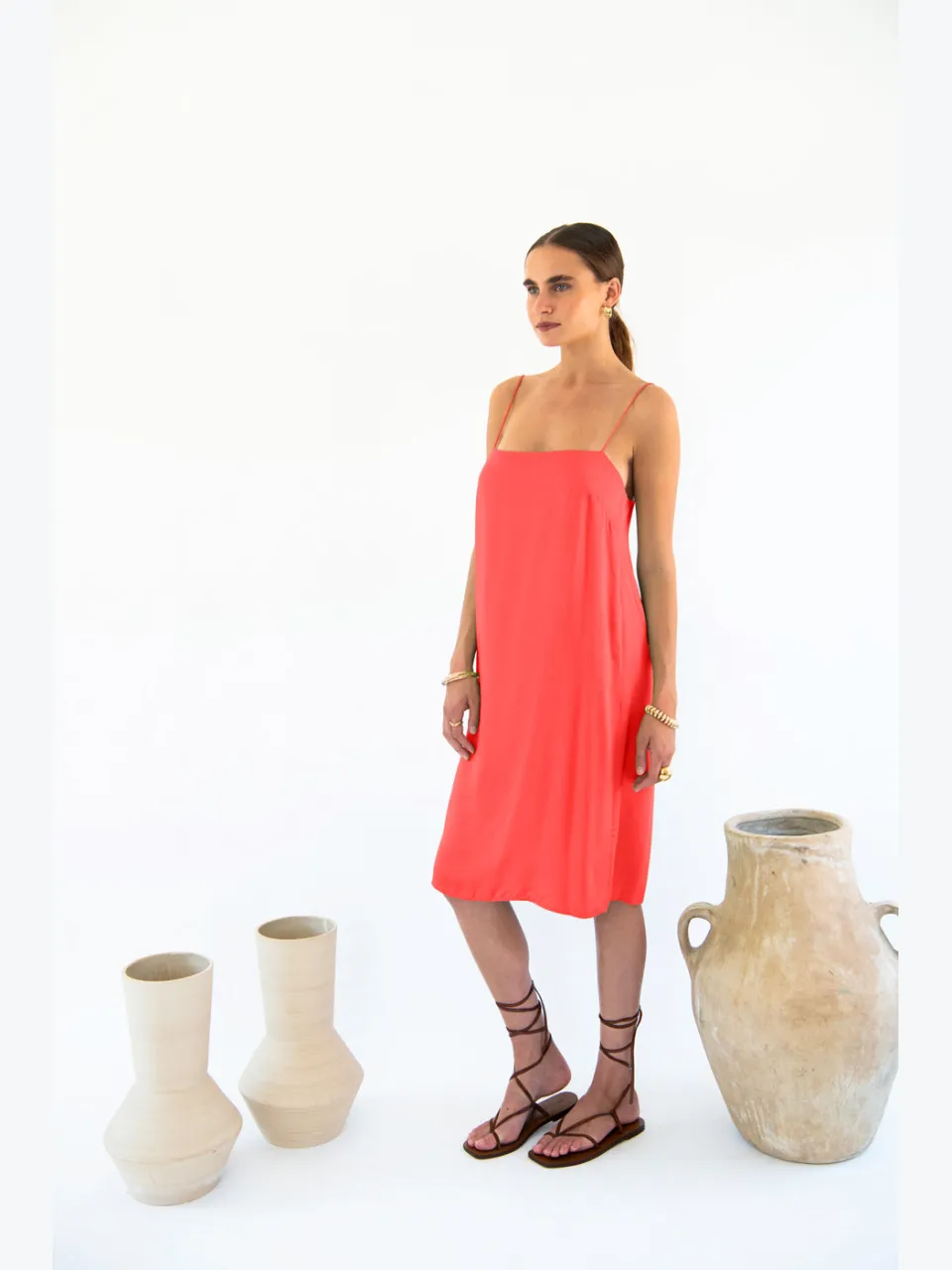 Neu Nomads dames vegan Slipdress Julianne Boxy Koraal, foto 2