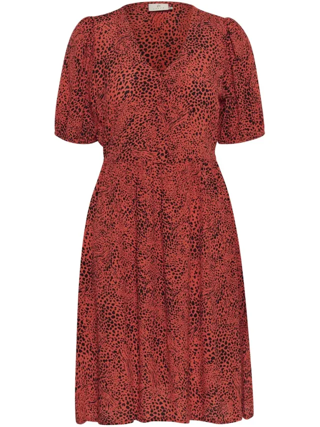 Kaffe Damesjurk KAFFE Liana grenadine graphic animal