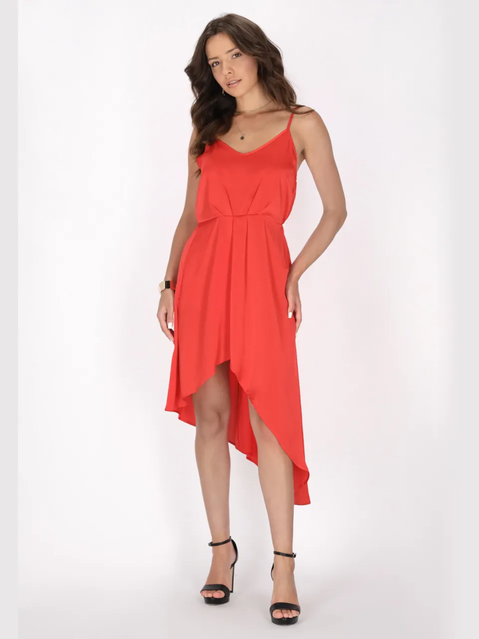 Faina Jurk Dames rood